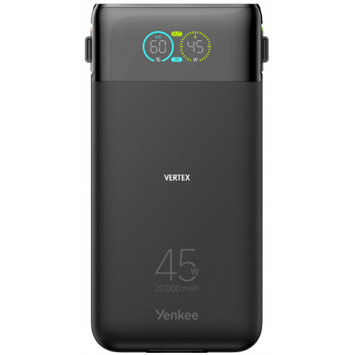 Портативний зарядний пристрій Yenkee JetGo YPB 2051 20000mAh PD 45W Built-In Cables Black (7308597) Портативний зарядний пристрій Yenkee JetGo YPB 2051 20000mAh PD 45W Built-In Cables Black (7308597)
