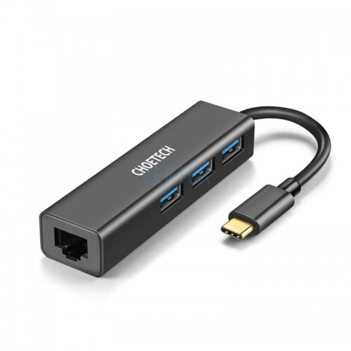 Мережевий адаптер Choetech HUB-U02 4-In-1 USB-C to RJ45