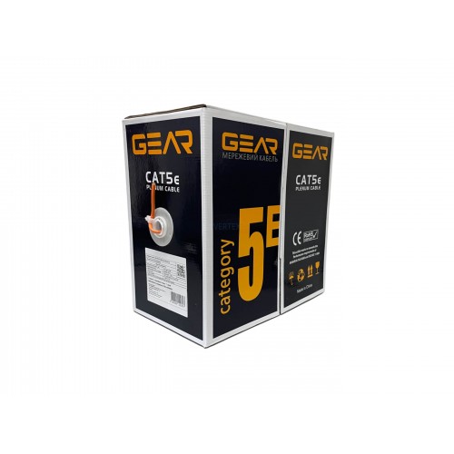 Мережевий кабель вита пара GEAR CAT.5E UTP-LSZH-CCA-4Px2x0.50 (GEC-UTPLCCA050305)