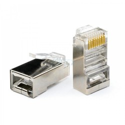 Огляд: Конектор RJ45 Atcom (10698) екранований, 100 шт/уп