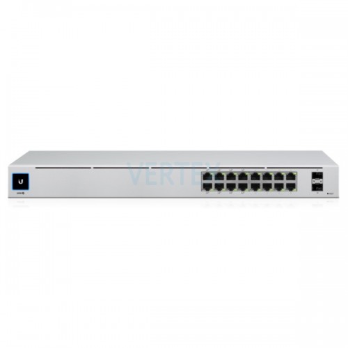 Комутатор Ubiquiti UniFi Gen2 USW-16-POE (8xGE, 8хGE PoE+, 2xSFP, L2, 42W max)