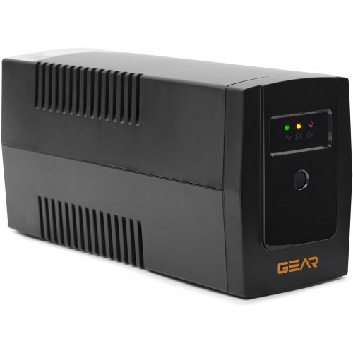 Пристрій безперебійного живлення GEAR 800VA/480W LED plastic RJ45+USB (GU-800PL)