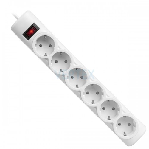 Мережевий фільтр Defender DFS 155 5m 6 роз White UA (994930) (6922319)