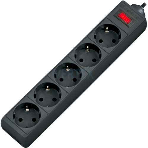 Мережевий фільтр Defender ES 3m 5 роз. Black UA (994850) (6922324)