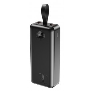 Портативний зарядний пристрій XO PR240 - 30000 mAh PD20W + QC22.5W with light (Black)  (6974644)