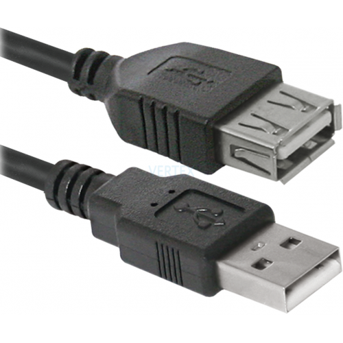 Кабель Defender USB02-06 USB2.0 AM-AF, 1.8м, пакет (87456) (6232763)