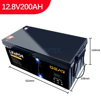 Акумуляторна батарея GEAR LiFePo4 12.8V / 200 Ah (2560Wh) (GB-LiFePo4-12.8-200)