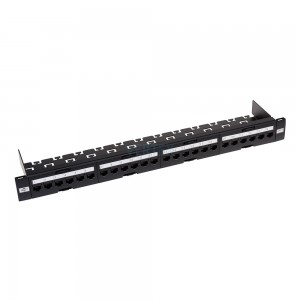 Патч-панель ATcom P6148 19" 24хRJ-45 UTP 1U cat.6, в зборі