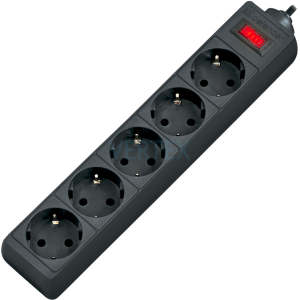 Мережевий фільтр Defender ES 1.8m 5 роз. Black UA (994840) (6922322)