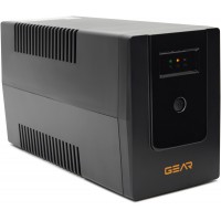 Пристрій безперебійного живлення GEAR 1000VA/720W LED plastic RJ45+USB (GU-1000PL)