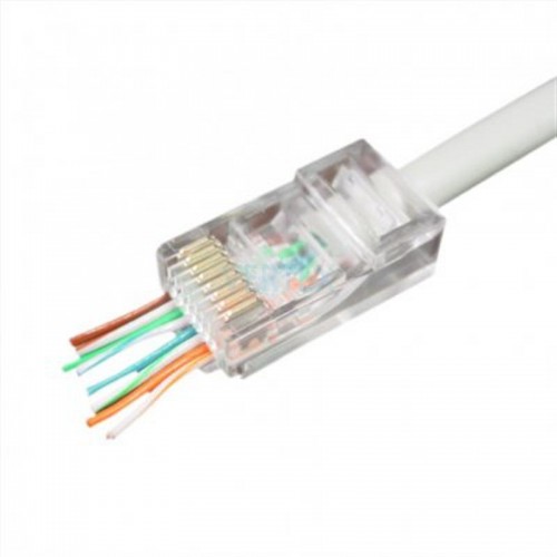 Конектор RJ 45 Cablexpert (LC-PTU-01/10) з наскрізними отворами (10 шт/уп)