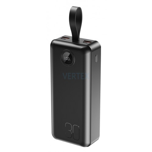 Портативний зарядний пристрій XO PR240 - 30000 mAh PD20W + QC22.5W with light (Black)  (6974644)