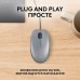Миша Logitech M110 Silent-MID GRAY-USB-AKOYA (6857585)