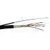 Мережевий кабель GEAR CAT.5E UTP Copper 4Px2x0.51 PVC+PE Outdoor з проволкою 305M (GEC-UTPCUOUTSC051305)