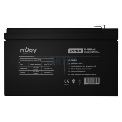 Акумуляторна батарея Njoy GP07122F 12V 7AH (BTVACGUOBTD2FCN01B) AGM