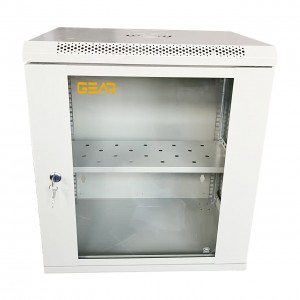 Шафа серверна настінна з полицею GEAR 12U 19'' 530x400x600 мм., Сіра (GWMSN-12U-530-400G)