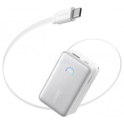 Портативний зарядний пристрій Anker Nano - 10000 mAh 45W Built-In USB-C Cable White (7198078) Портативний зарядний пристрій Anker Nano - 10000 mAh 45W Built-In USB-C Cable White (7198078)