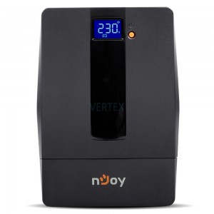 Джерело безперебійного живлення NJOY Horus Plus 1000 (PWUP-LI100H1-AZ01B), Lin.int., AVR, 4 x евро, USB, LCD, пластик