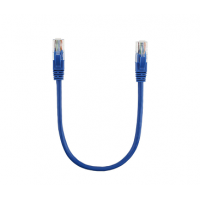 Патч-корд литої CCA, UTP, RJ45, Cat.5e, 0,3m, синій Q710