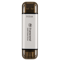SSD накопичувач Transcend ESD310S 512GB, USB Type C/A Silver (6906886)