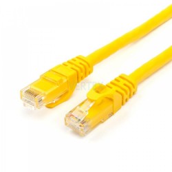Огляд: Патч-корд UTP Atcom RJ45, Cat.6, мідь, 2 м, жовтий