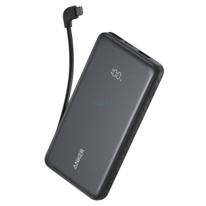 Портативний зарядний пристрій Anker - 10000 mAh 22.5W Built-In USB-C Cable Black (7198079)
