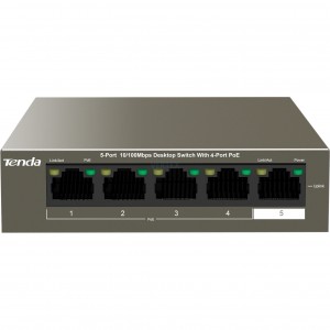 Комутатор Tenda TEF1105P-4-63W
