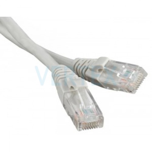 Патч-корд литий, UTP, RJ45, Cat.5e, 1м, сірий