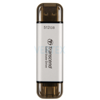 SSD накопичувач Transcend ESD310S 512GB, USB Type C/A Silver (6906886)
