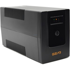 Пристрій безперебійного живлення GEAR 2000VA/1200W LED plastic RJ45+USB (GU-2000PL)