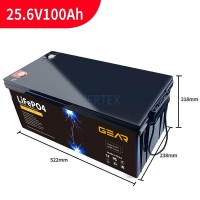 Акумуляторна батарея GEAR LiFePo4 25.6V / 100 Ah (2560Wh) (GB-LiFePo4-25.6-100)