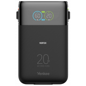 Портативний зарядний пристрій Yenkee JetGo YPB 1051 10000mAh PD 20W Built-In Cables Black (7308596)