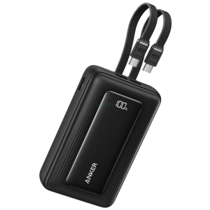 Портативний зарядний пристрій Anker - 20000 mAh 45W Built-In Dual USB-C Cables Black (7235835)