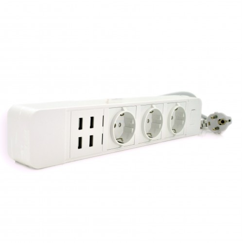 Мережевий фільтр Voltronic WiFi (ТВ-Т09/17464) 3 розетки, 4 USB, 2 м, White