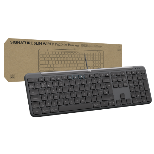 Клавіатура Logitech Signature Slim K620 Wired Keyboard for Business - GRAPHITE (920-013333) (7129737)