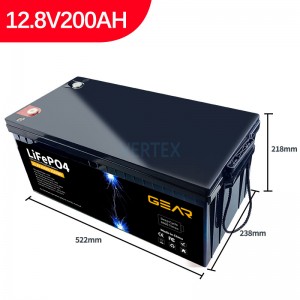 Акумуляторна батарея GEAR LiFePo4 12.8V / 200 Ah (2560Wh) (GB-LiFePo4-12.8-200)