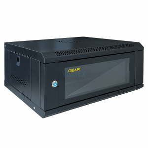 Шафа серверна настінна GEAR 4U 19'' 600x450x240 Чорна (GWMSN-4U-600-450)