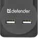 Мережевий фільтр Defender DFS 751 1,8 м, 5 розеток, 2xUSB, 2.1A (99751) (6414732)