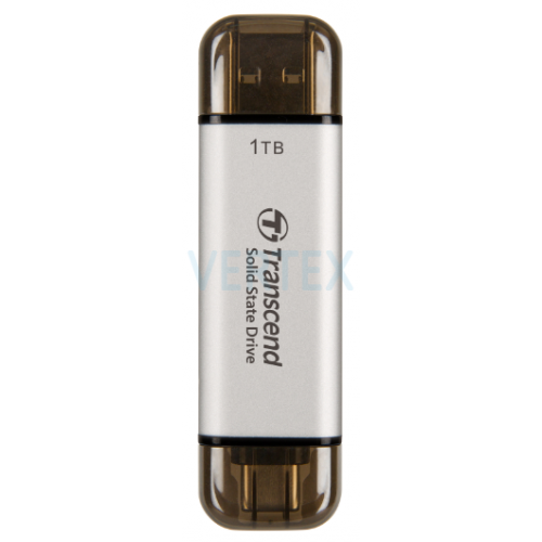 SSD накопичувач Transcend ESD310S 1TB, USB Type C/A Silver (6906887) SSD накопичувач Transcend ESD310S 1TB, USB Type C/A Silver (6906887)