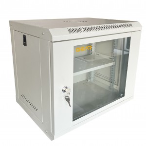 Шафа настінна серверна GEAR 9U 600x600х450 мм сірий із полицею (GWMSN-9U-600-600G)