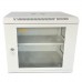 Шафа настінна серверна GEAR 9U 600x600х450 мм сірий із полицею (GWMSN-9U-600-600G)