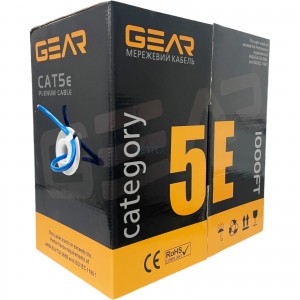 Мережевий кабель вита пара GEAR САТ.5E FTP-COPPER-4Px2x0.51 (GEC-FTPCU051305)