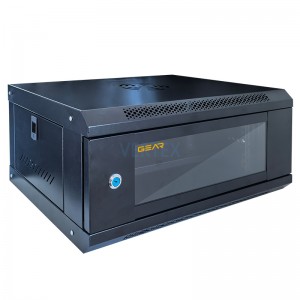 Шафа серверна настінна GEAR 4U 19'' 530x400x240 мм., Чорна (GWMSN-4U)